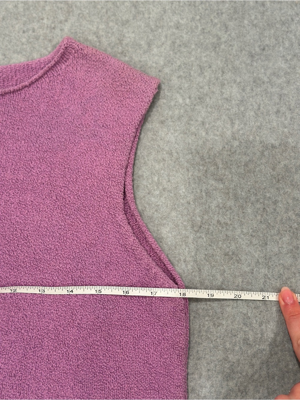 Eileen Fisher Lilac Sleeveless Textured Knit Tank - Picture 6 of 8